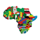 Autocollant Drapeau Continent Africain 