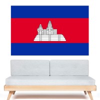 Autocollant Drapeau Cambodge