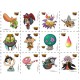 Stickers YoKai Watch Planche de 60 personnages