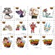 Stickers YoKai Watch Planche de 60 personnages