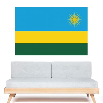 Autocollant stickers Drapeau Rwanda