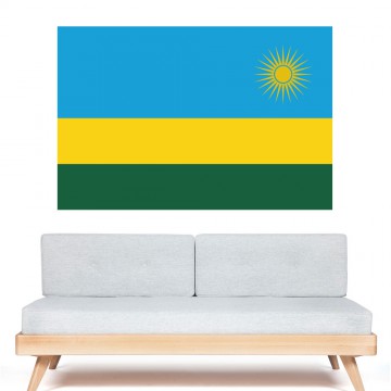 Autocollant stickers Drapeau Rwanda