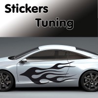 Stickers Tuning Flamme vendu par 2 stf1