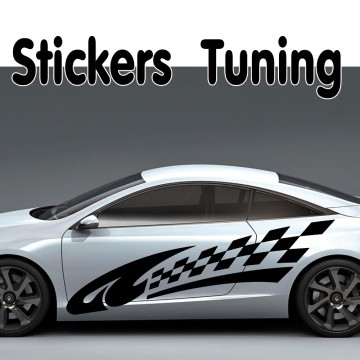 Stickers Tuning Damier std9 vendu par 2