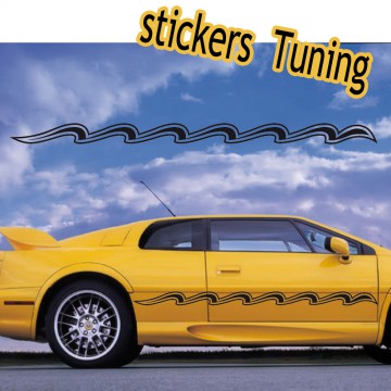 Stickers Tuning Bande Vague Par 2