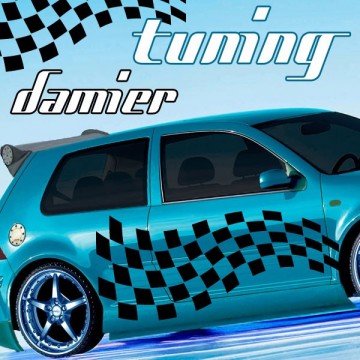 Stickers Tuning Damier std3 vendu par 2