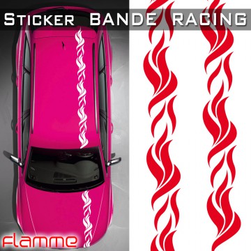 Stickers Voiture Bande Racing Flamme tuning