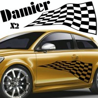  Planche de Deux Sticker Tuning Damier - 4