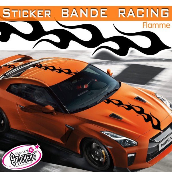 Autocollant Voiture Bandes blanches - TenStickers