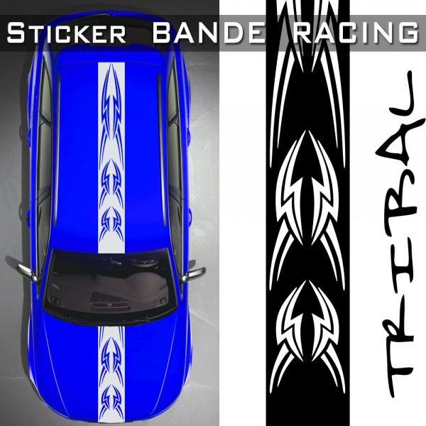 Stickers Bande Voiture RACING Tribal tuning