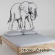 Stickers Éléphant 