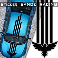 Stickers Bande Racing Voiture Aigle