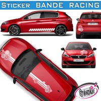 Stickers Bande Racing Voiture Rond