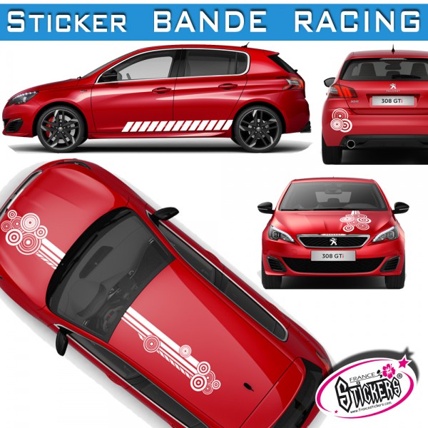 Autocollant Voiture Bande rouge - TenStickers