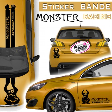 Stickers Bande Racing Voiture Monster tuning
