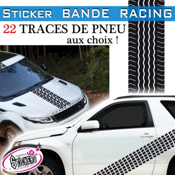 stickers trace de pneu bande racing voiture tuning