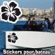  Adhesif coque bateau Hibiscus 