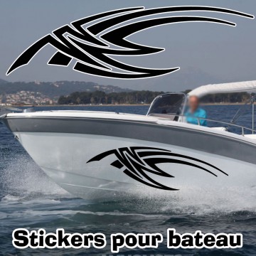 Adhésif coque bateau Tribal 