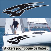 Autocollant coque Bateau Tribal SaT25