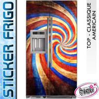 Stickers Frigo Couleur Spirale Vintage