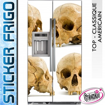 Stickers Frigo Tête de Mort Gothique