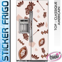 Stickers Frigo Floral Papillon - Américain & Classique