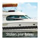 Stickers Autocollant coque Bateau Vague 2