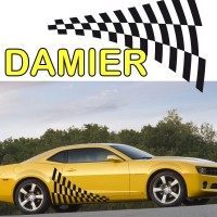 Planche de Deux Stickers Tuning Damier 7