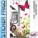 Stickers Frigo Floral Papillon