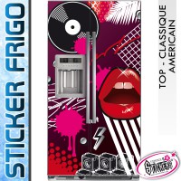 Stickers Frigo Musique Vinyle Kiss