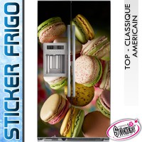 Sticker Frigo Americain Cuisine 100x180cm SAFRA0130 Macarons