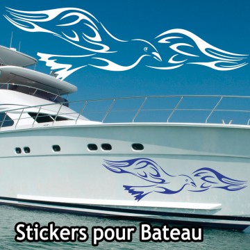 Adhesif Coque bateau Oiseau 