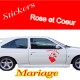 stickers rose et coeurs