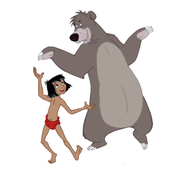 Stickers Mowgli et Balou