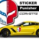 Stickers Autocollant Punisher Corvette