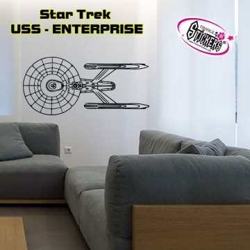  Stickers STAR TREK - USS - ENTERPRISE vue de haut