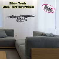  Stickers STAR TREK - USS - ENTERPRISE vue de coté