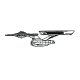  Stickers STAR TREK - USS - ENTERPRISE vue de coté