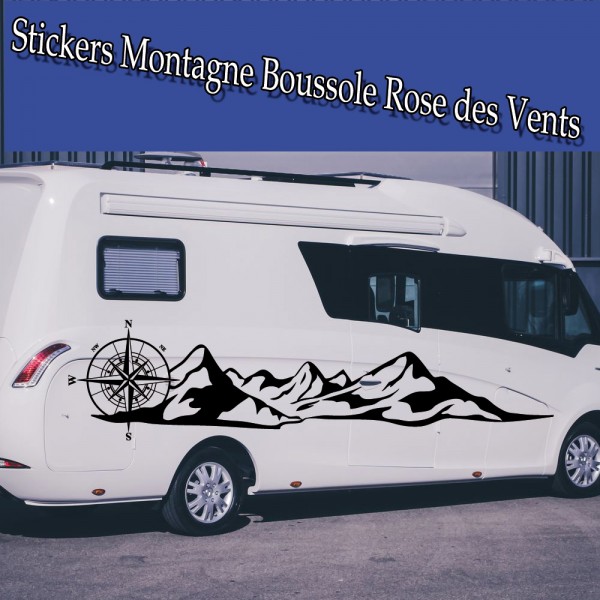 Autocollant voiture boussole