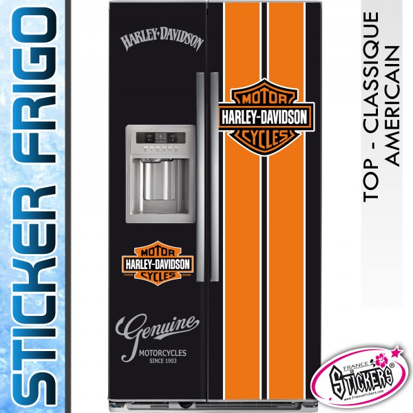 Stickers Frigo Harley Davidson pas cher •.¸¸ FRANCE STICKERS¸¸.•