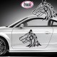 Stickers Autocollant Loup Tribal