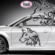 Stickers Autocollant Loup Tribal