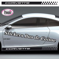 Stickers Autocollant Bandes Racing Bas de Caisse Personnalisé vendu par 2