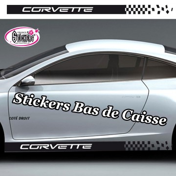 Stickers Autocollant Bandes Racing Bas de Caisse Personnalisé vendu par 2 