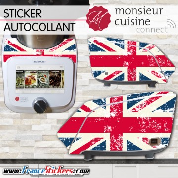 Stickers Autocollants Monsieur Cuisine Connect MCC -Drapeau Anglais