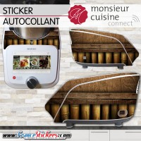 Stickers Autocollants Monsieur Cuisine Connect MCC - Bois et Bambou