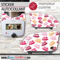 Stickers Autocollants Monsieur Cuisine Connect MCC - Bouche Bisous