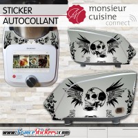 Stickers Autocollants Monsieur Cuisine Connect MCC - Tête de Mort Skull