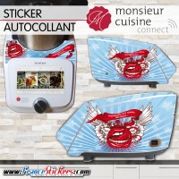 Stickers Autocollants Monsieur Cuisine Connect MCC - Bouche Gourmande Personnalisée