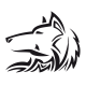 Stickers Autocollant Loup Tribal